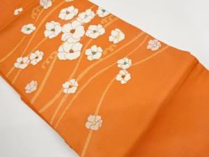 紗 椿に荒波模様織出し名古屋帯
